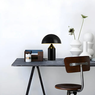 Minimalist Black Dome Modern Geometric Metal Table Lamp Zawala Image - 5