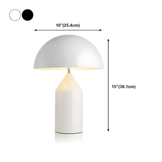 Minimalist Black Dome Modern Geometric Metal Table Lamp Zawala #size