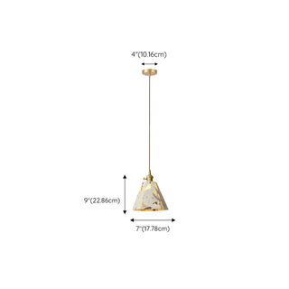 ZOWALA - Modern Geometric Grey Metal Adjustable Pendant Lights #size