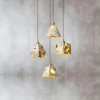 ZOWALA - Modern Geometric Grey Metal Adjustable Pendant Lights Image - 6