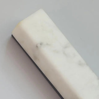 Modern White Stone Shade Black Vertical Wall Sconce Zawala Image - 12