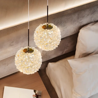 ZOWALA - Modern Clear Textured Glass String Globe Pendant Light Image - 1