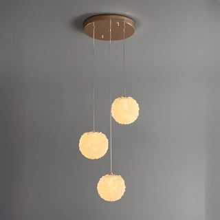 ZOWALA - Modern Clear Textured Glass String Globe Pendant Light Image - 10