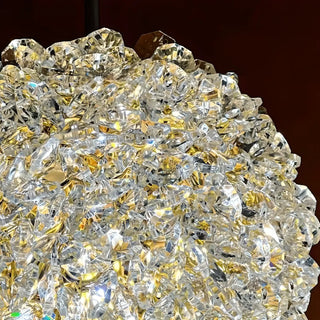 ZOWALA - Modern Clear Textured Glass String Globe Pendant Light Image - 13