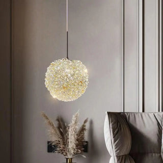 ZOWALA - Modern Clear Textured Glass String Globe Pendant Light Image - 2