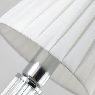 Cylinder White Pleated Glass Bedroom Wall Sconce Zawala Image - 10