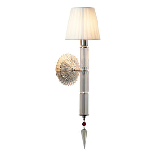 Cylinder White Pleated Glass Bedroom Wall Sconce Zawala Image - 9