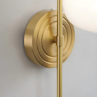 Simple Modern Globe Glass Gold Bedroom Wall Sconce Zawala Image - 12