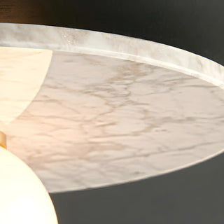 Contemporary Globe Round Marble Flush Mount Ceiling Light Zawala Image - 14