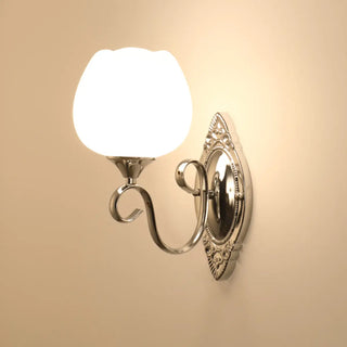 Elegant Double Globe White Glass LED Wall Sconce Image - 11