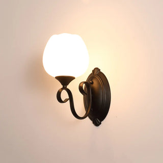 Elegant Double Globe White Glass LED Wall Sconce Image - 15
