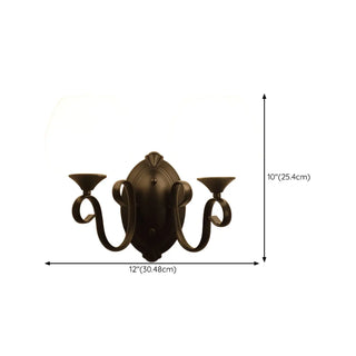 Elegant Double Globe White Glass LED Wall Sconce Image - 26