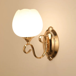 Elegant Double Globe White Glass LED Wall Sconce Image - 4