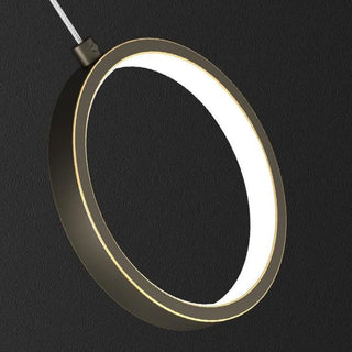ZOWALA - Modern Dual Light Glass Globe and Ring Bedroom Pendant Light Image - 9