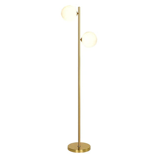 2-Light Adjustable Cone Gold Modern Metal Floor Lamp Zawala Image - 8