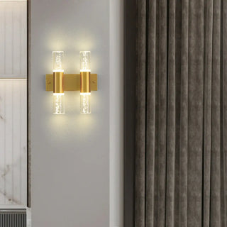 Modern Gold Bubble Glass Tubes Wall Sconce Light Zawala Image - 2