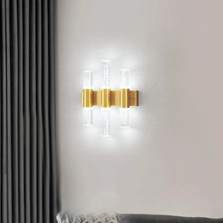 Modern Gold Bubble Glass Tubes Wall Sconce Light Zawala Image - 3