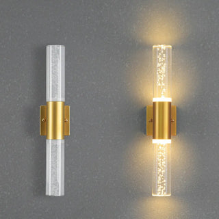 Modern Gold Bubble Glass Tubes Wall Sconce Light Zawala Image - 4