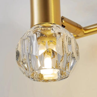 3-Light Clear Crystal Globe Adjustable Vanity Light Zawala Image - 12