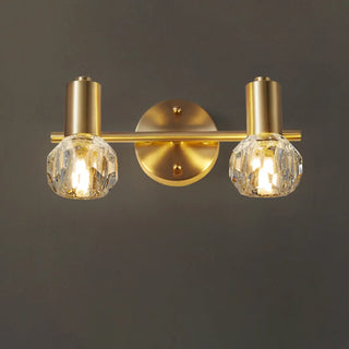 3-Light Clear Crystal Globe Adjustable Vanity Light Zawala Image - 6