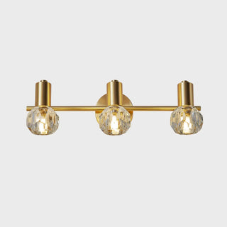 3-Light Clear Crystal Globe Adjustable Vanity Light Zawala Image - 9