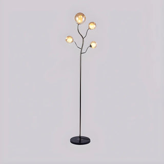 4-Light Modern Glod Tree Glass Globe LED Floor Lamp Zawala Image - 10