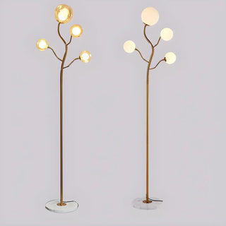 4-Light Modern Glod Tree Glass Globe LED Floor Lamp Zawala Image - 9