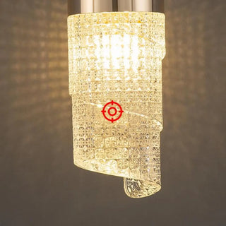 ZOWALA - Modern Luxury Gold Geometric Acrylic Bedroom Pendant Light Image - 6