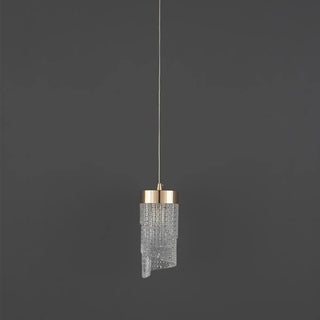 ZOWALA - Modern Luxury Gold Geometric Acrylic Bedroom Pendant Light Image - 7