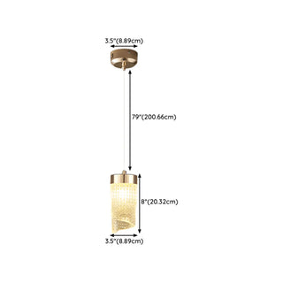 ZOWALA - Modern Luxury Gold Geometric Acrylic Bedroom Pendant Light #size