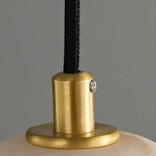 ZOWALA - Modern Gold Alabaster Cylinder Pendant Light Image - 17