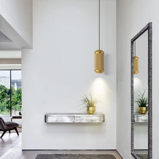 ZOWALA - Modern Dining Room Black Aluminum Cylinder Pendant Light Image - 1