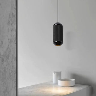 ZOWALA - Modern Dining Room Black Aluminum Cylinder Pendant Light Image - 2