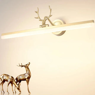 Modern Rectangular Gold Antler Vanity Wall Light Zawala Image - 12