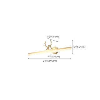 Modern Rectangular Gold Antler Vanity Wall Light Zawala Image - 14