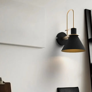 Contemporary Green Cone Brass Vanity Wall Light Zawala Image - 10