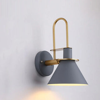 Contemporary Green Cone Brass Vanity Wall Light Zawala Image - 13