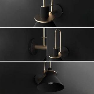 Contemporary Green Cone Brass Vanity Wall Light Zawala Image - 18