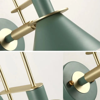 Contemporary Green Cone Brass Vanity Wall Light Zawala Image - 19