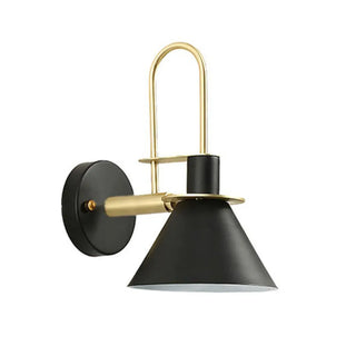 Contemporary Green Cone Brass Vanity Wall Light Zawala Image - 20