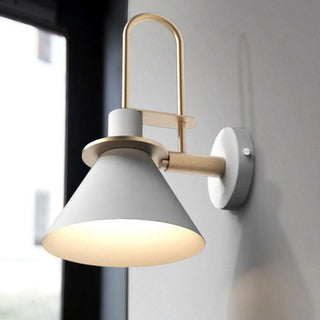 Contemporary Green Cone Brass Vanity Wall Light Zawala Image - 5