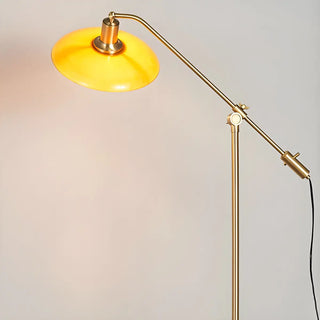 Adjustable Industrial Yellow Tiered Cone Floor Lamp Zawala Image - 5