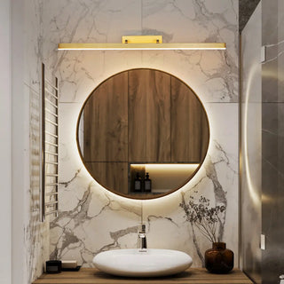 Bathroom Mirror Modern Gold Bar LED Vanity Sconce Zawala Image - 1