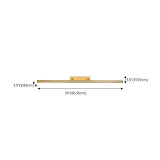 Bathroom Mirror Modern Gold Bar LED Vanity Sconce Zawala Image - 11