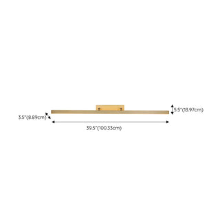 Bathroom Mirror Modern Gold Bar LED Vanity Sconce Zawala Image - 12
