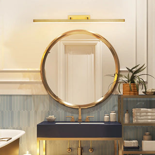 Bathroom Mirror Modern Gold Bar LED Vanity Sconce Zawala Image - 2