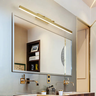 Bathroom Mirror Modern Gold Bar LED Vanity Sconce Zawala Image - 4