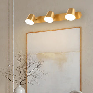 ZOWALA - Modern Gold 3-Light Bathroom Vanity Wall Fixture Image - 1