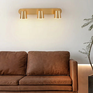 ZOWALA - Modern Gold 3-Light Bathroom Vanity Wall Fixture Image - 2