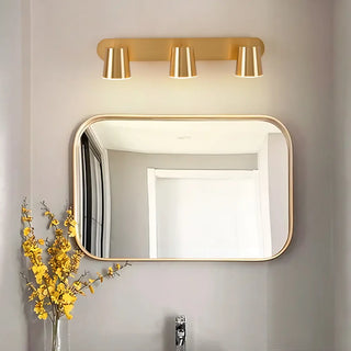 ZOWALA - Modern Gold 3-Light Bathroom Vanity Wall Fixture Image - 3
